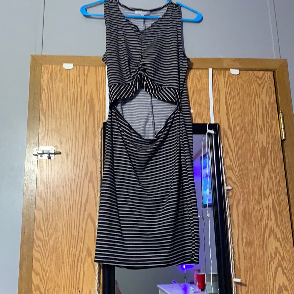 Black and white striped Charlotte Russe dress
